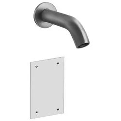 Gessi316 Flessa, Fertigmontageset für elektronisch gesteuerten Waschtisch-Auslauf mit integrierter Sensor am Perlator, Auslauf 146mm, 54014299, Farbe: Schwarz XL