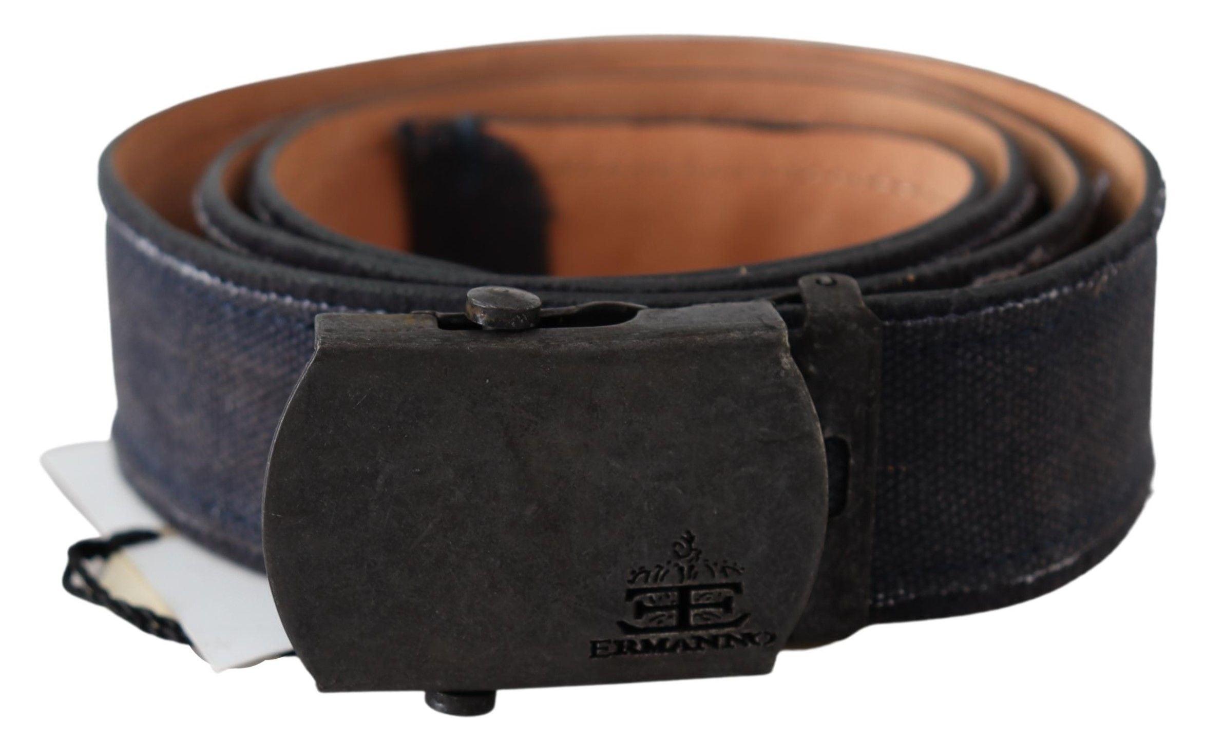 Ermanno Scervino Blauer Leder-Ratschenverschlussgürtel