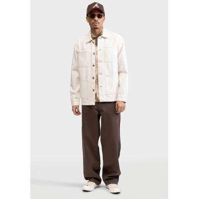 Funktionsjacke REDEFINED REBEL "Redefined Rebel Jacket RRThompson Jacket BOXY FIT", Herren, Gr. S, weiß (pristine), Web, 100% Cotton, lang, Jacken Funktionsjacke