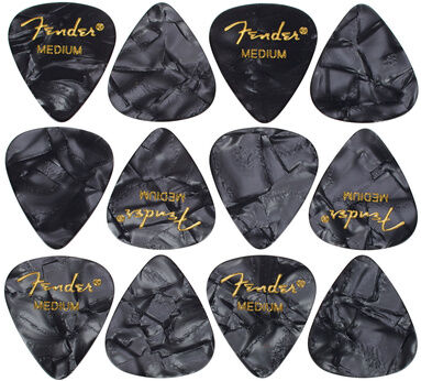 Fender Black Moto Pick Medium Black Moto