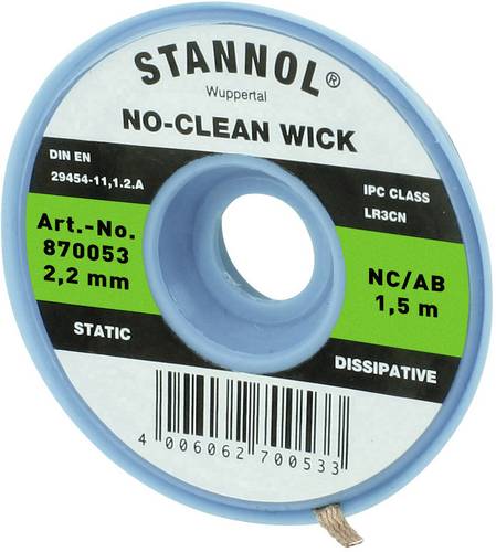 Stannol NC/AB Entlötlitze Länge 1.5m Breite 2.2mm