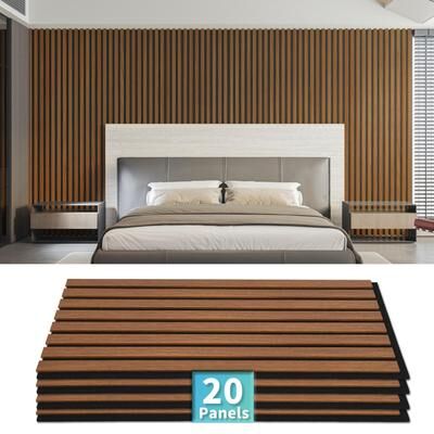Art3d "20pcs 24""x12"" MDF Slat Wall Paneling Cover 40 Sq.Ft."