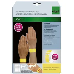 Sigel 120er-Pack Einlassbänder »Super Soft fluoreszierend« gelb gelb