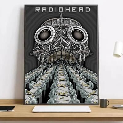 Uplifted Finds "Radiohead ""In Rainbows"" Style Canvas Art   Aesthetic Band Poster For Home & Bar 4 15 X 20 Cm Frameless"