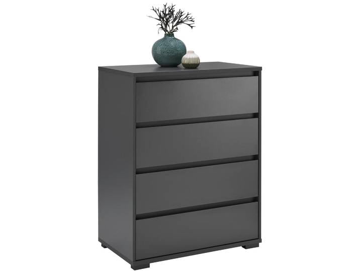 Carryhome Kommode, Anthrazit, Kunststoff, 4 Schublade(n) Schubladen, 80x103x48 cm, Wohnzimmer, Kommoden & Sideboards, Kommoden