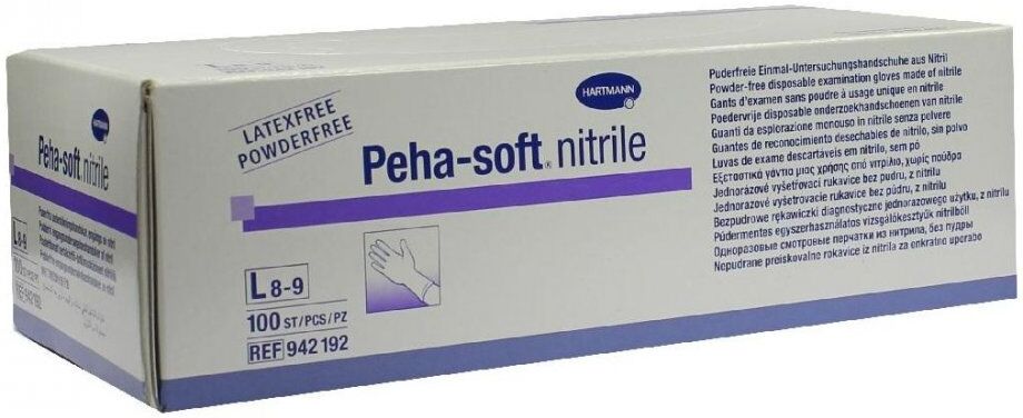 Peha Soft nitrile Unt.handsch.puderfr. unsteril L 100stk