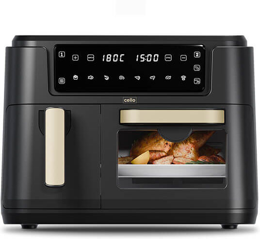 Cello Overture Dual Zone Ash Black Air Fryer