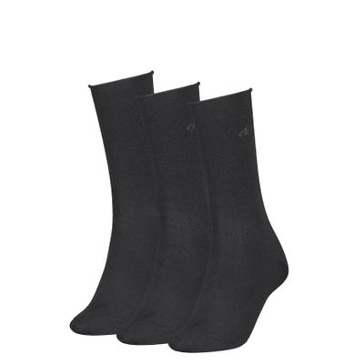 Socken CALVIN KLEIN "CK WOMEN SOCK ROLLTOP", Damen, Gr. 35-38, schwarz, Baumwollmischung, normal, Socken Socken, mit kleinem Rollbund, Cotton-Mix