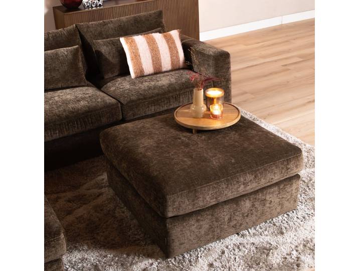 Bronx71 Hocker Kyle chenille mocha