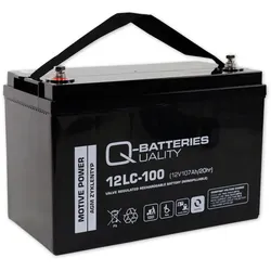 Q-Batteries 12LC-100 AGM Batterie 12V 107Ah zyklenfester Deep Cycle Akku