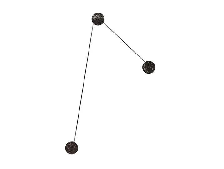KDLN KUNDALINI lampe murale applique AZOU 3 (Noir - Marbre et métal)