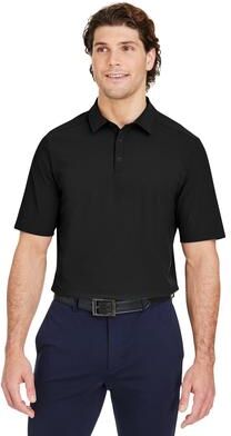 Devon & Jones DG110 Men's CrownLux Performance Windsor Welded Polo Shirt in Black size Medium   75% nylon, 25% spandex warp knit