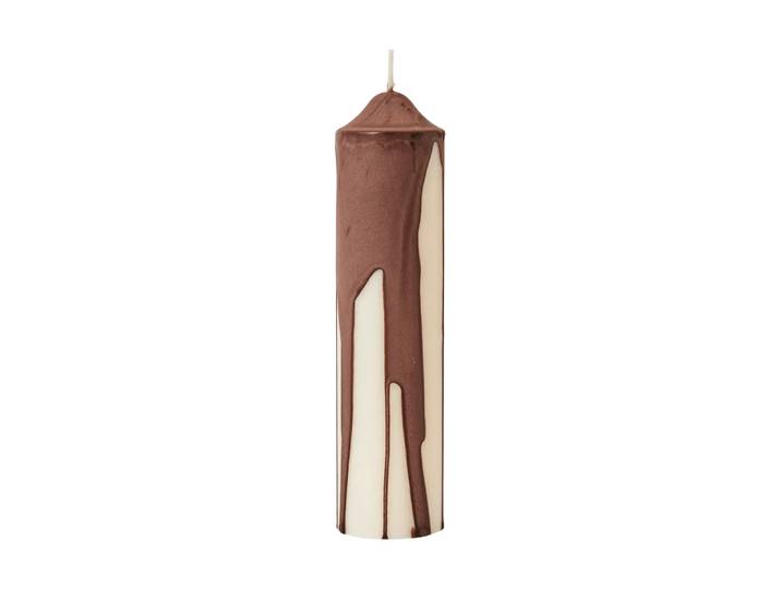 Ferm Living Bougie bloc Dryp Dark Chocolate, 20 cm