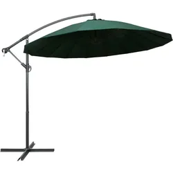 vidaXL Ampelschirm Grün 3 m Aluminium-Mast