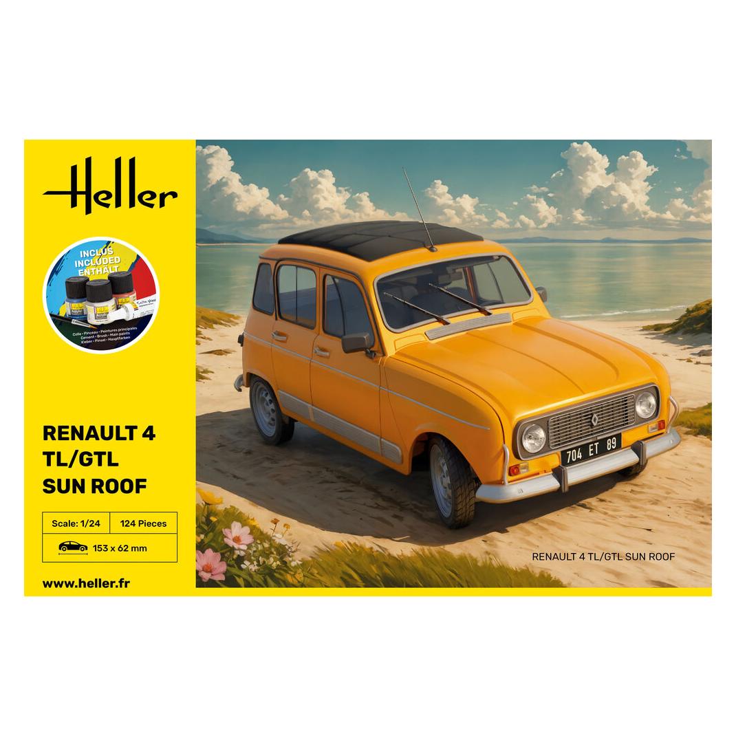 Heller 58704 Starter Kit Renault 4 TL/GTL Sun Roof 1/24 (58704)
