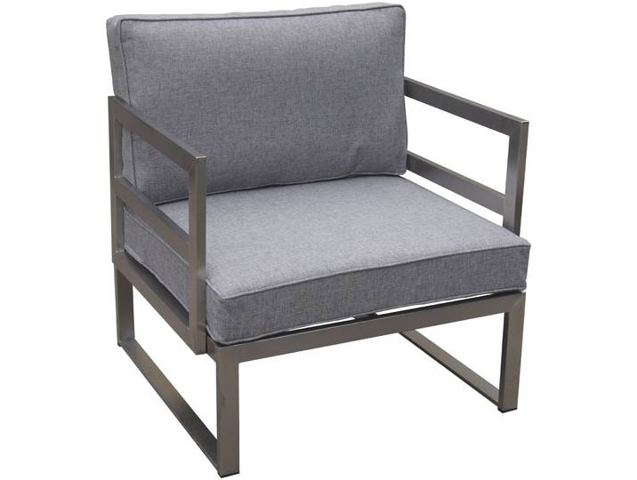 Loungesessel Fresea grau Edelstahl T 71 cm - Loungesessel