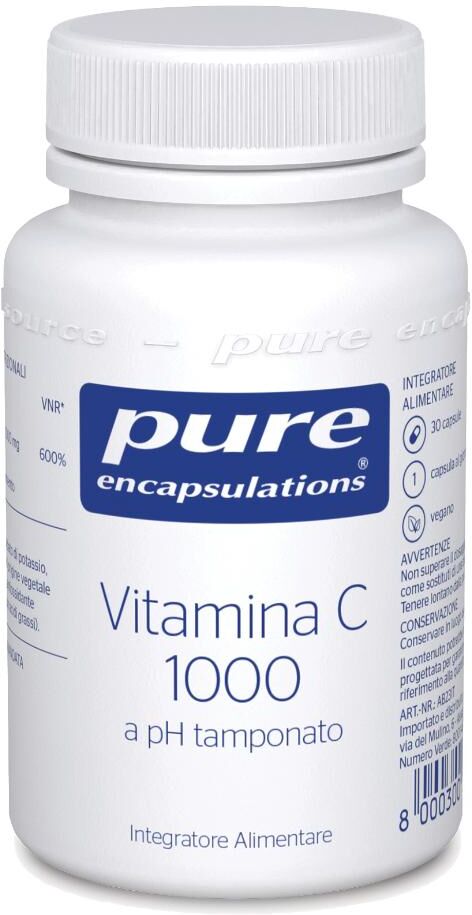 NESTLE' ITALIANA SpA Nestlè Pure Encapsulations Vitamina C 1000 30 Capsule - Integratore di Vitamina C per il Benessere Immunitario