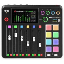 RØDE Rodecaster Pro II Station mit Podmic mit Kabel (Studio- und Livemixer), Mischpult, Schwarz