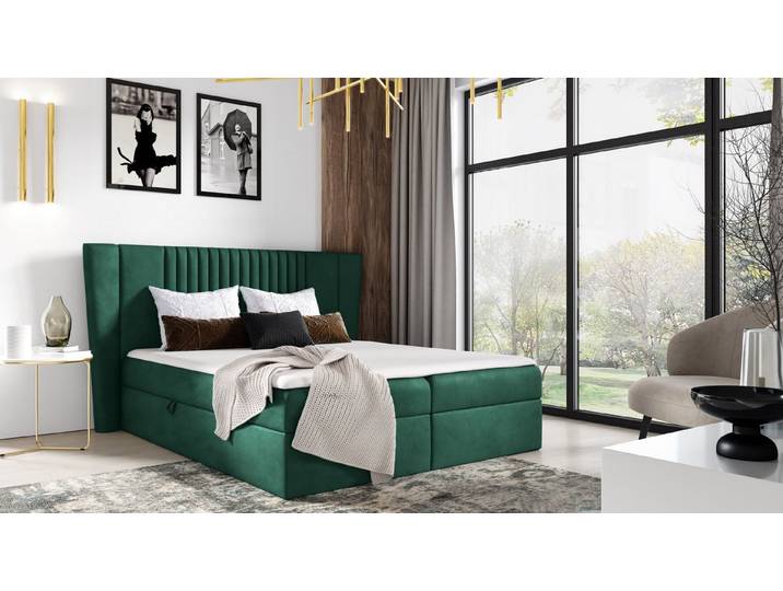MF Design Boxspringbett Boxspringbett SPARK mit Bettkasten und Federautomatik, Vorhanden