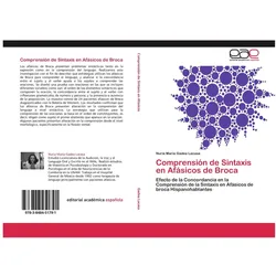 Comprensión de Sintaxis en Afásicos de Broca, Schulbücher von Nuria Mara Gadea Lacasa