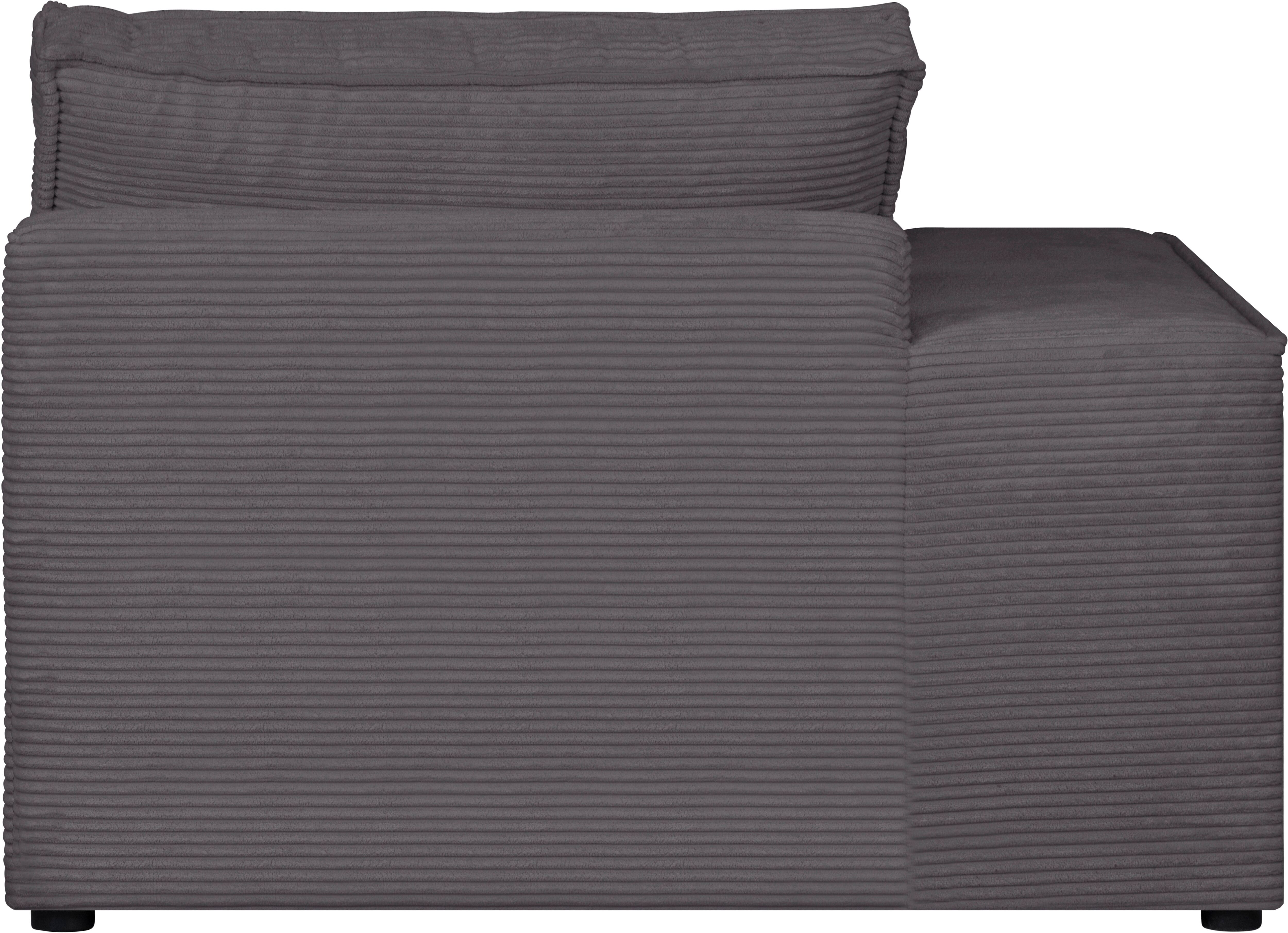 Ottomane OTTO HOME "Enid", grau, B:130cm H:75cm, 100% Polyester, Sofas, Ottomane, einzeln stellbar oder als Teil eines Modulsofas, fester Sitzkomfort