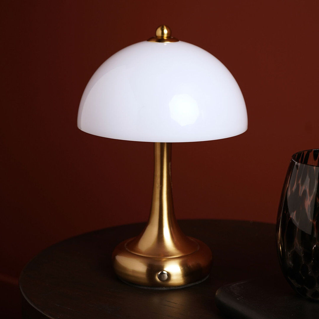 17 Stories Metal Table Lamp Gold 24.5cm H X 16cm W X 16cm D