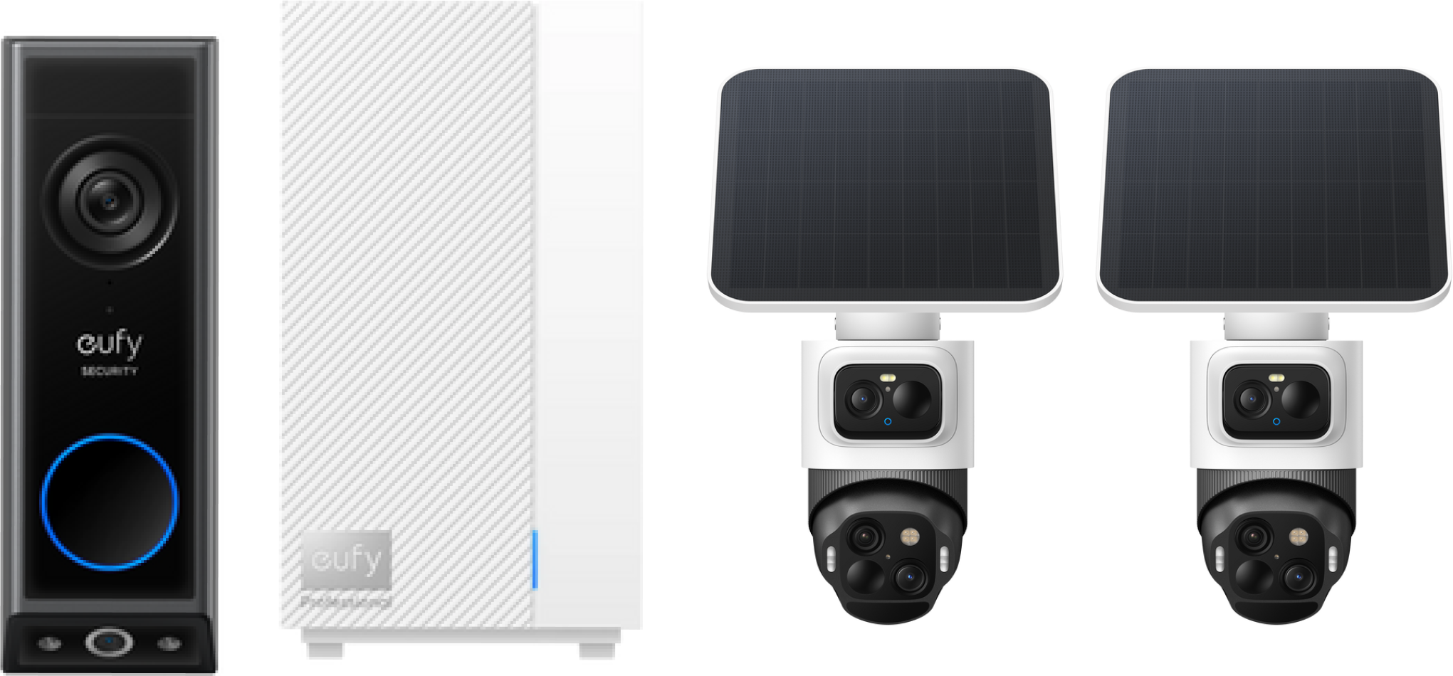 eufyCam S4 (2-pack) + Doorbell E340 +  HomeBase Professional S1