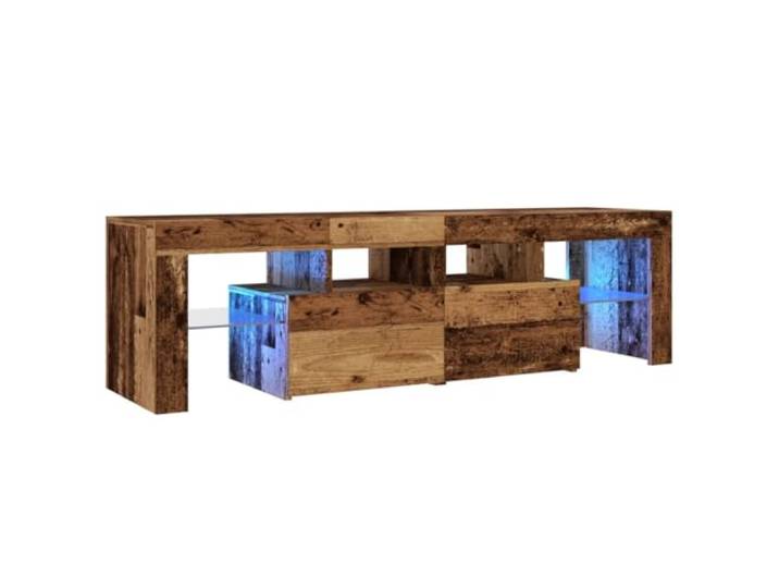 vidaXL TV-Schrank mit LED Altholz-Optik 140x36,5x40 cm Holzwerkstoff