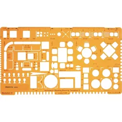 Aristo Schablone Architekt 2 1:51 gelb Packung mit 10 Stück