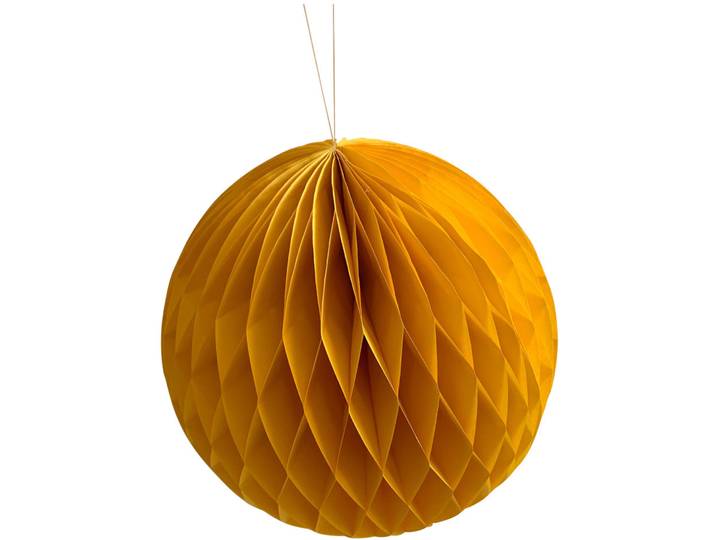 Dekoration Honeycomb gelb Papier/Eisen B 30 cm - Dekoration