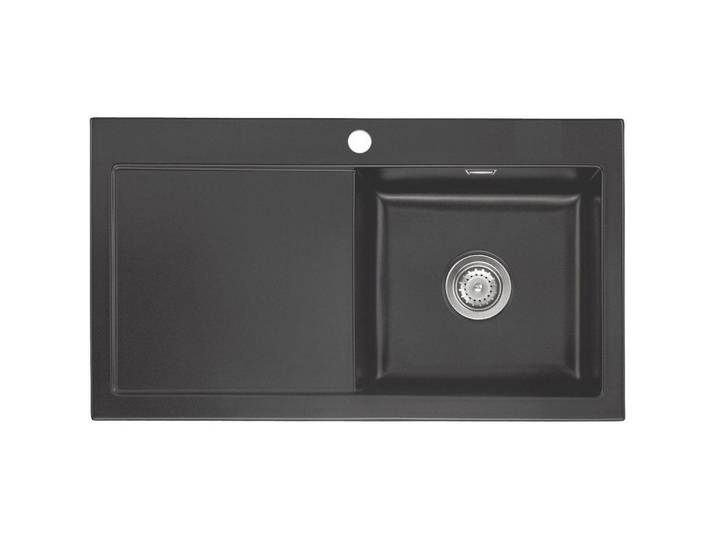 Systemceram Spüle Mera 90, Schieferfarben, Keramik, 90x20x51 cm, Küchen, Küchenausstattung, Küchenspülen, Keramikspüle