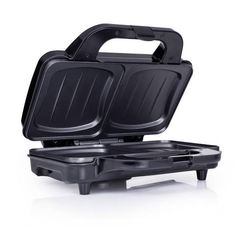 Tristar SA-3060 Sandwichmaker Antihaftbeschichtung, BPA-frei, Kontrollleuchte, Überhitzungsschutz Schwarz, Edelstahl
