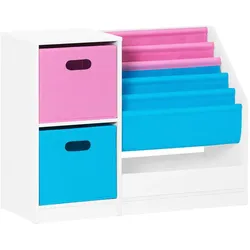 SoBuy Kinderregal mit 5 Fächern Bunt 80x30x61cm Funktional