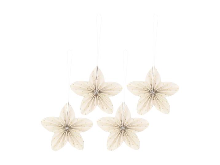 Scandi Living Décorations de sapin de Noël Twinkle, pack de 4. Doré à pois