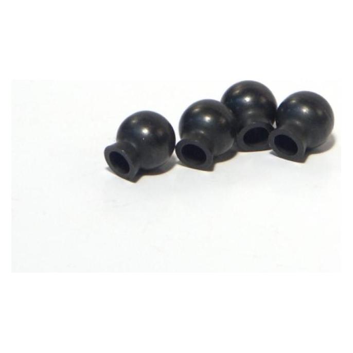 HPI Kugelkopf 6.8x7.3x3mm (schwarz/4st) (savage 21) (86059)