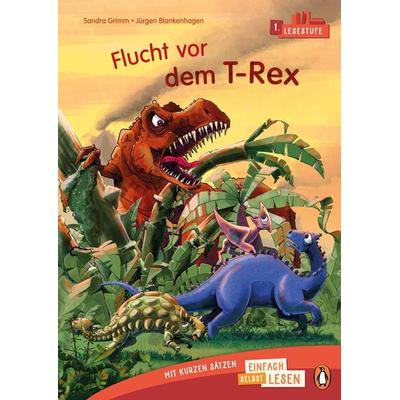 Flucht vor dem T-Rex, Gebundene Ausgabe von Sandra Grimm, Penguin Junior, 978-3-328-30327-5