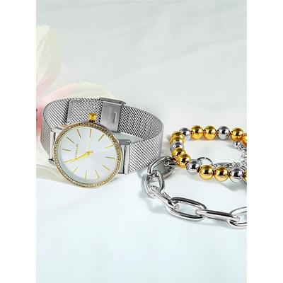 Quarzuhr, silber (silberfarben), Armbanduhren, Damen, Quarzuhr