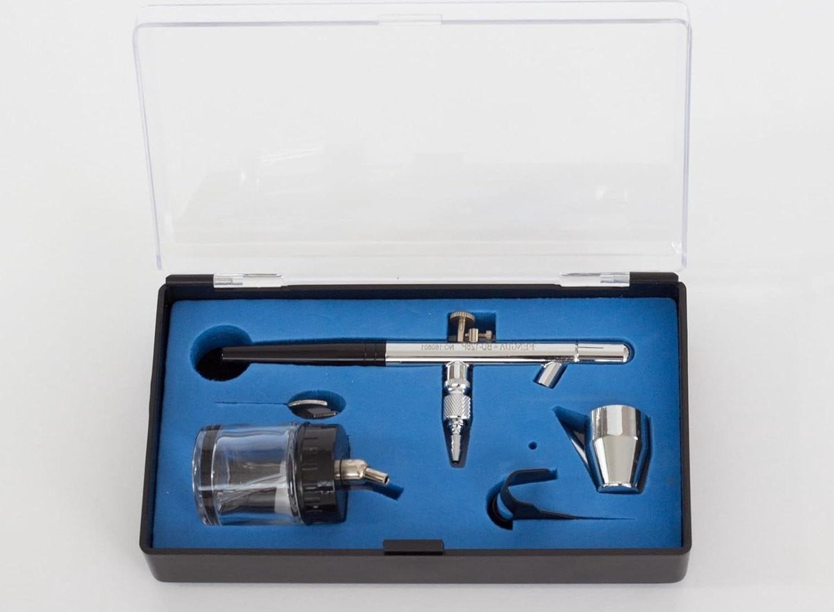 Fengda BD-128P Double-Action Airbrush met 0,35 mm spuitmondstuk - zwart