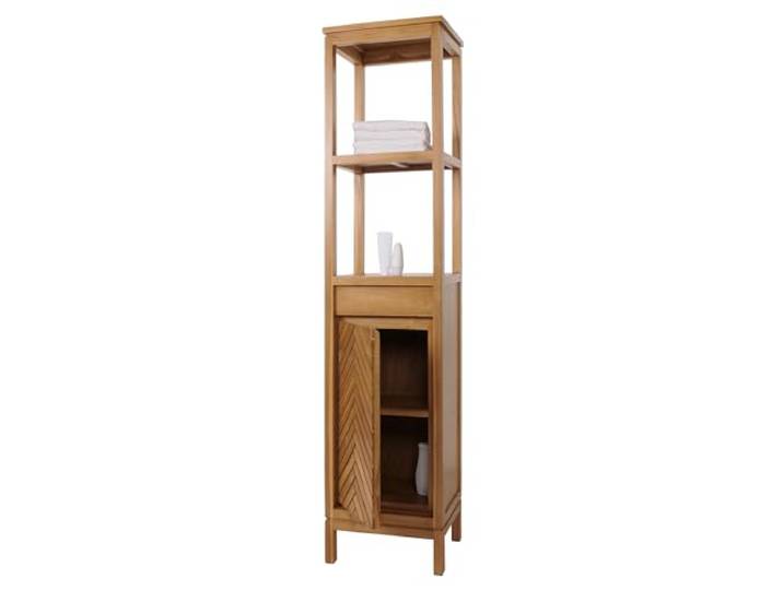 Mendler Teak-Hochschrank HWC-M74 181x40x35cm
