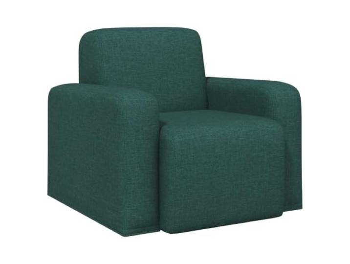 Todiikf Polstersessel Dunkelgrün Moderner Stoff Sessel Lesesessel Bequemer Polstersessel mit geschwungener Rückenlehne und Holzrahmen für Schlafzimmer oder Wohnzimmer.