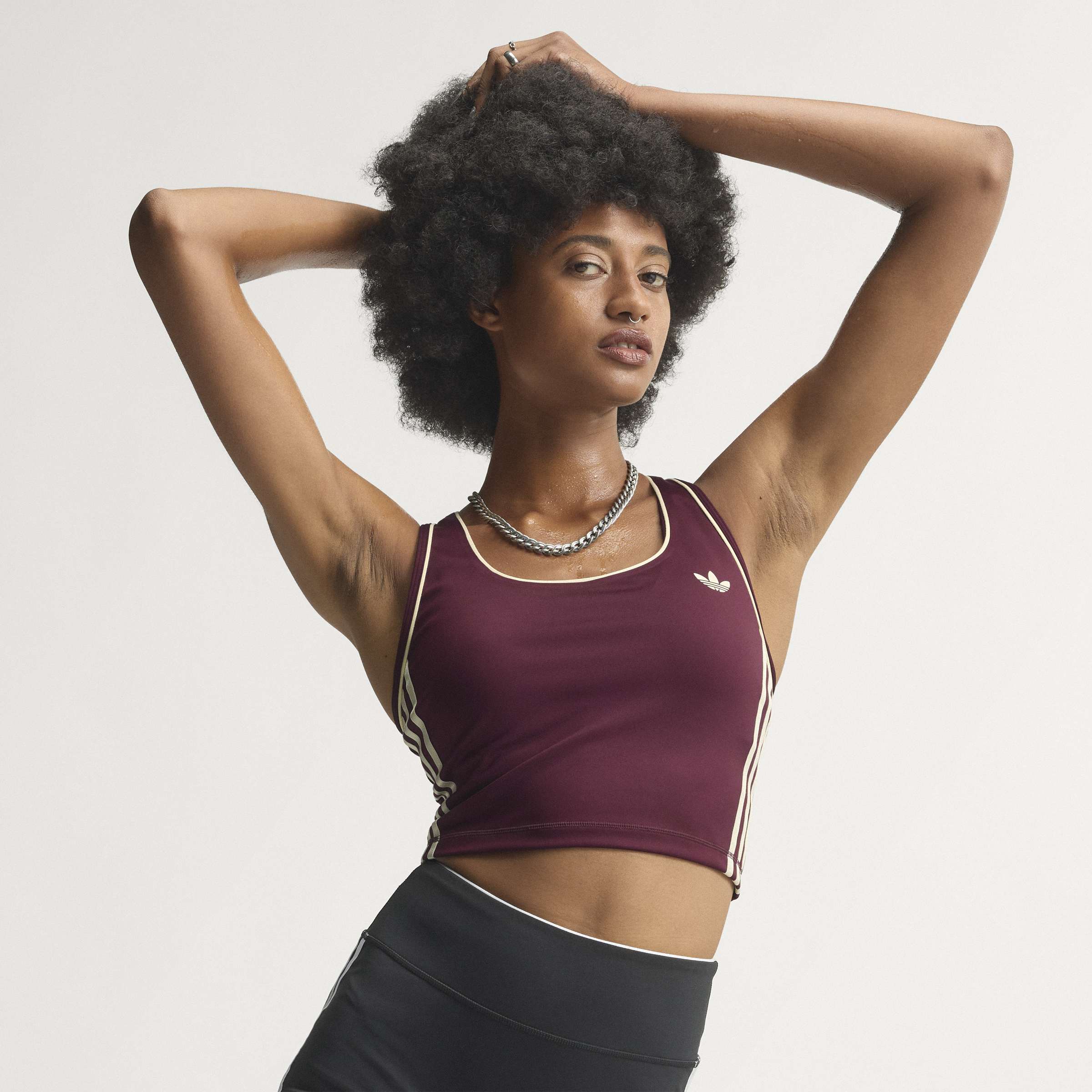 Tanktop ADIDAS PERFORMANCE "ADIDAS ORIGINALS SPORT", Damen, Gr. XL, maroon, Obermaterial: 79% Polyester, 21% Elasthan, eckiger Ausschnitt, Tops Tanktop, Eng anliegend geschnittenes Sport Tanktop, CLIMACOOL maroon XL