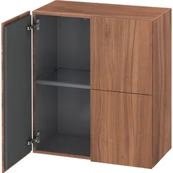 Duravit  L-Cube Halbhochschrank, 2 Türen, 700x363x800mm, LC117707979, Farbe: Nussbaum Natur Dekor
