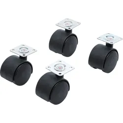 BGS DIY 80332 Satz Doppel Lenkrollen 40mm 4 teilig