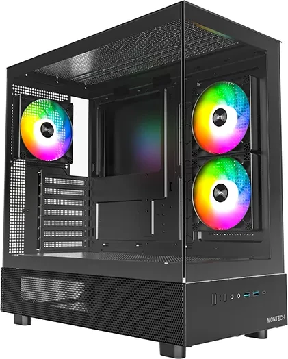 Montech XR (schwarz, Tempered Glass x 2)