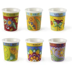 Excelsa Set Von 6 Espressotasse Gipsy Soul Porzellan 9 Cl Bunt