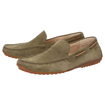 Slipper SIOUX "Callimo", Herren, Gr. 44.5 (UK 10), grün, Obermaterial: 50% Kalbsveloursleder CAVL. 50% Kalbsnappaleder CANA. 100% Gummi rubber., Schuhe Slipper