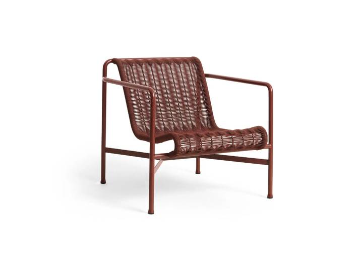 HAY Fauteuil lounge bas Palissade Cord Iron red