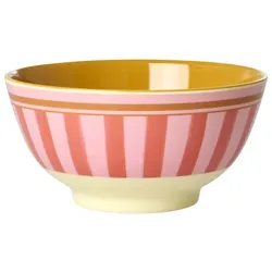 RICE Melamin Schüssel Organic Stripes – Medium, H7.5 Ø15 cm, 700 ml