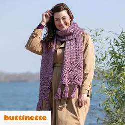 Strickanleitung – Schal mit Granny Squares aus Woll Butt Socke 8-fach Moulinè