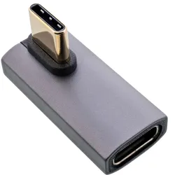 InLine USB4 Adapter, USB-C Stecker/Buchse vertikal rechts/links gewinkelt
